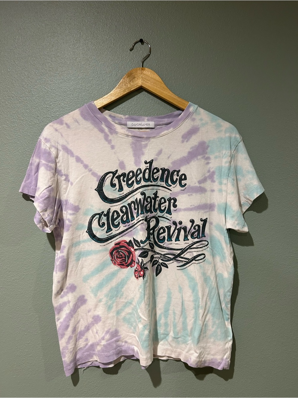 Oversized Daydreamer Lavender Tie-Dye Creedence Clearwater Revival Tee